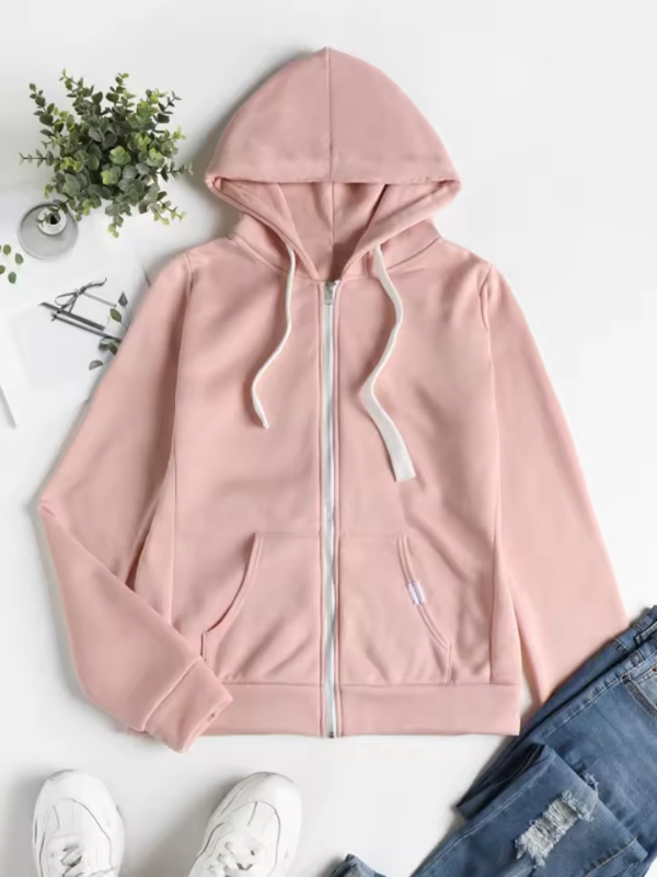 Casual Zip-Up Hoodie | Women's Sweatshirt for Everyday Wear