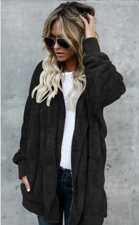 Cathy | Double Fleece Cardigan Coat Womens for Autumn Winter