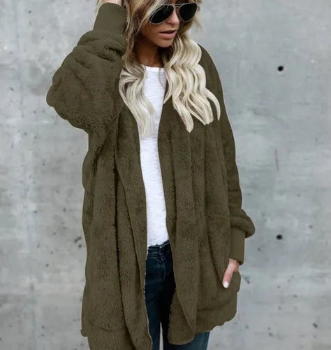 Cathy | Double Fleece Cardigan Coat Womens for Autumn Winter