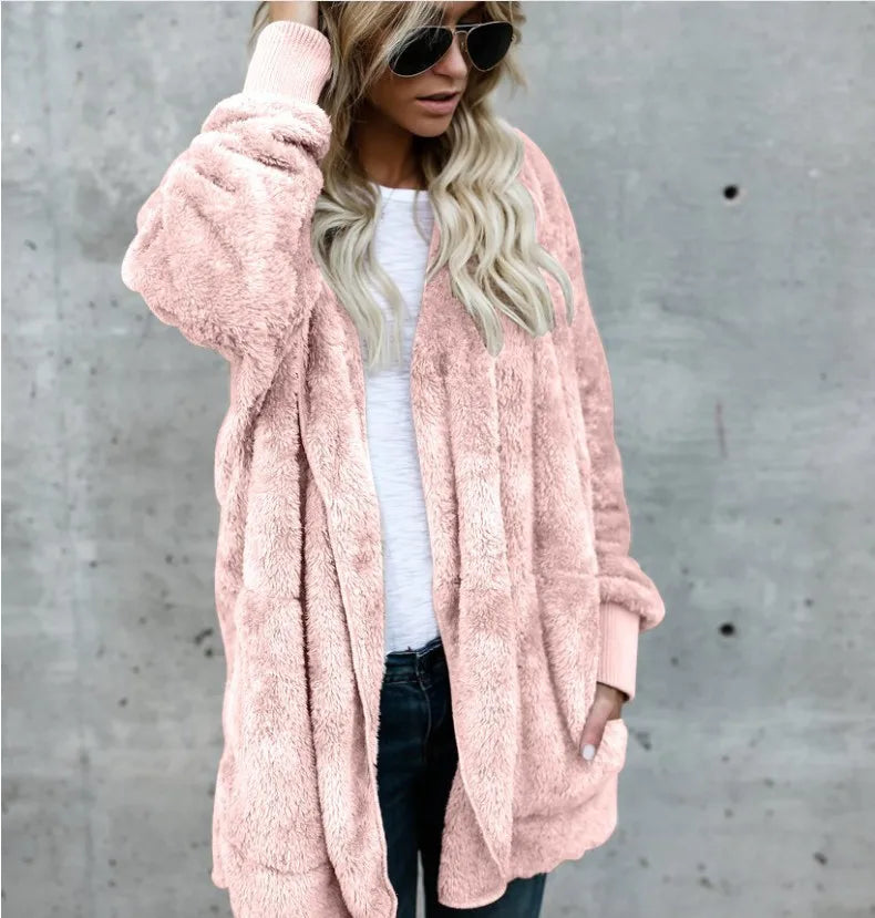 Cathy | Double Fleece Cardigan Coat Womens for Autumn Winter