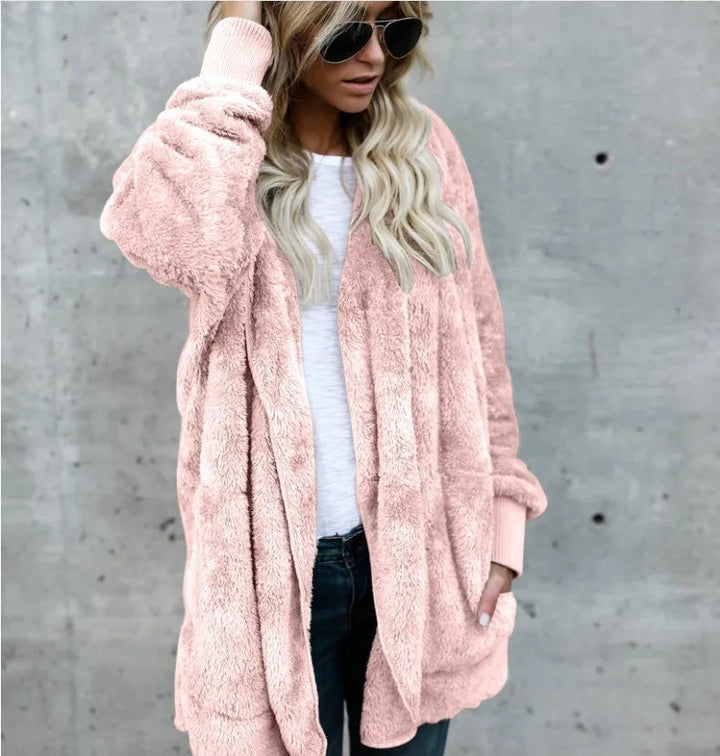 Cathy | Double Fleece Cardigan Coat Womens for Autumn Winter