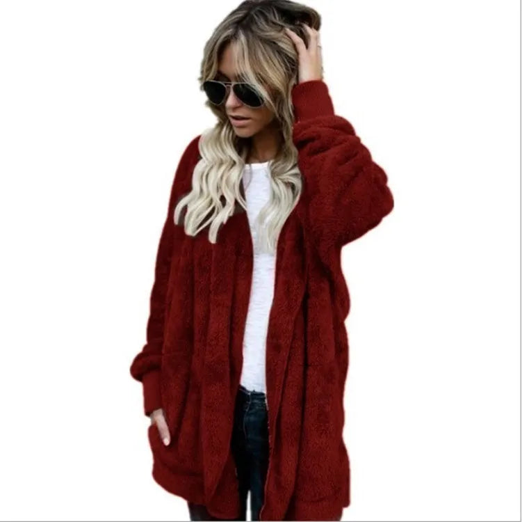 Cathy | Double Fleece Cardigan Coat Womens for Autumn Winter