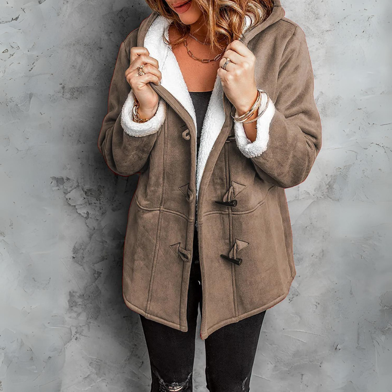 Celeste | Women's Plush Hooded Toggle Winter Coat