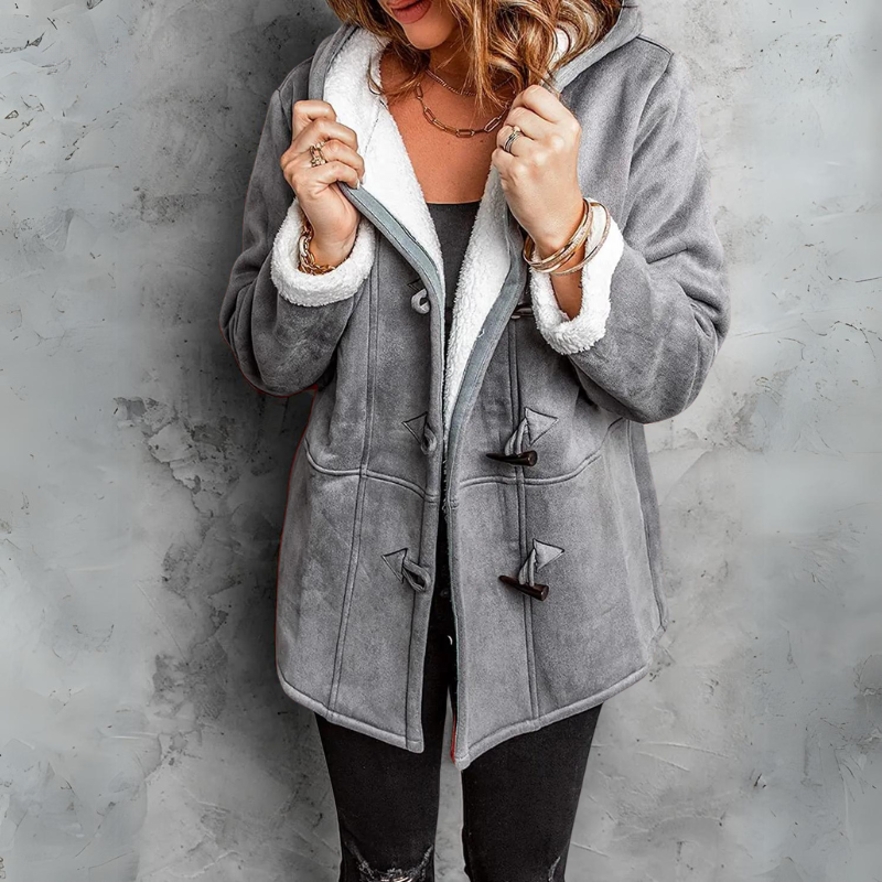 Celeste | Women's Plush Hooded Toggle Winter Coat