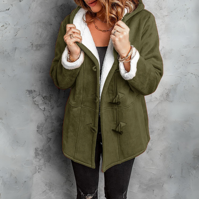 Celeste | Women's Plush Hooded Toggle Winter Coat