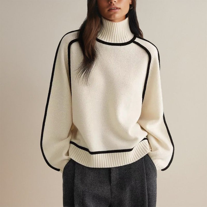 Chayenne | Women's Color-Block Turtleneck Sweater