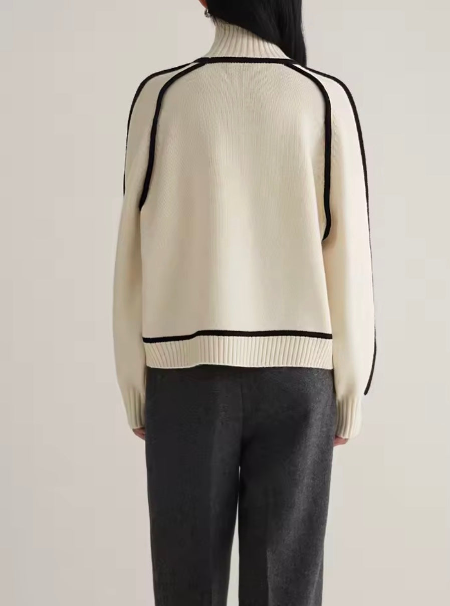 Chayenne | Women's Color-Block Turtleneck Sweater
