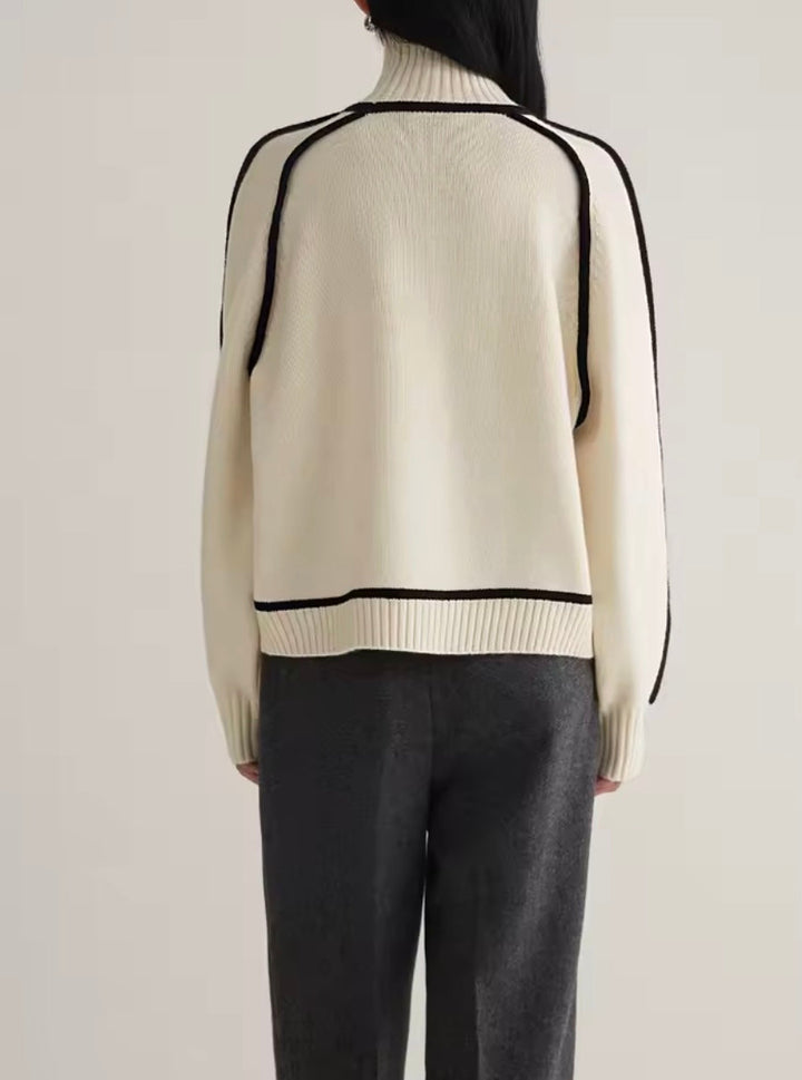 Chayenne | Women's Color-Block Turtleneck Sweater
