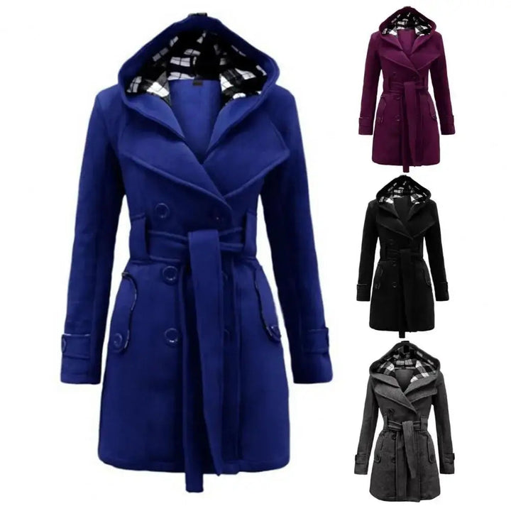 Checked Wool Coat Women | Stylish Winter Outerwear