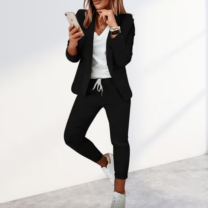 Chic Blazer and Trousers Set | Women's Suit Plus Size Available
