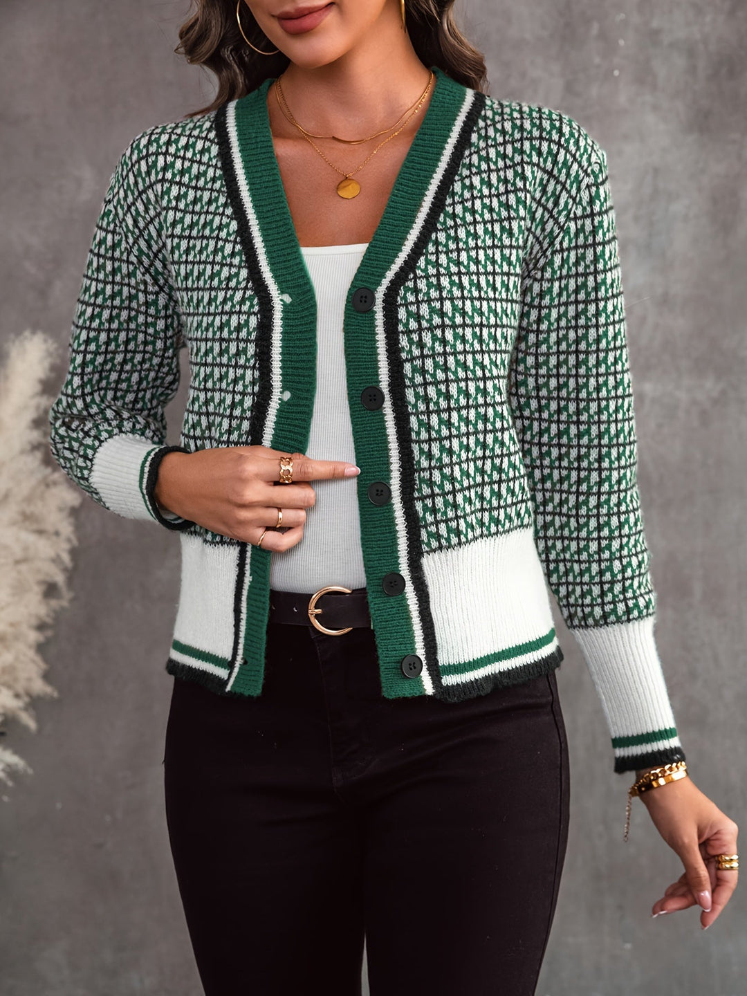 Chic Button-Up Women's Cardigan Sweater | Knitwear