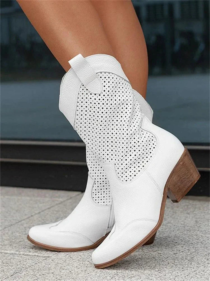 Chic Cowboy Boots | Women's Ankle Boots with Zip