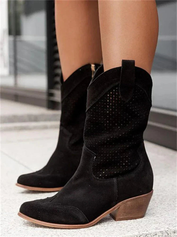 Chic Cowboy Boots | Women's Ankle Boots with Zip