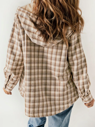 Chic Plaid Jacket | Women's Jacket with Sherpa Lining