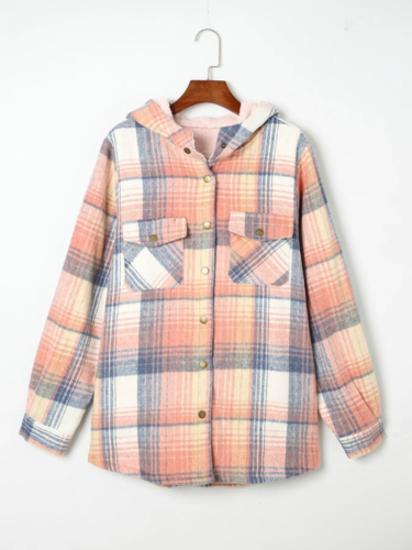 Chic Plaid Jacket | Women's Jacket with Sherpa Lining