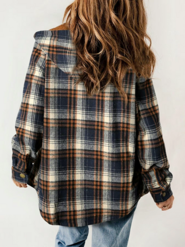 Chic Plaid Jacket | Women's Jacket with Sherpa Lining