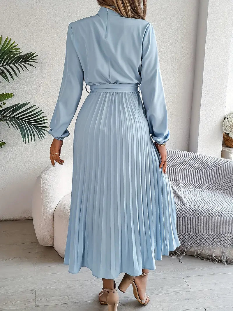Chic Pleated Midi Dress | Women's Formal Dress