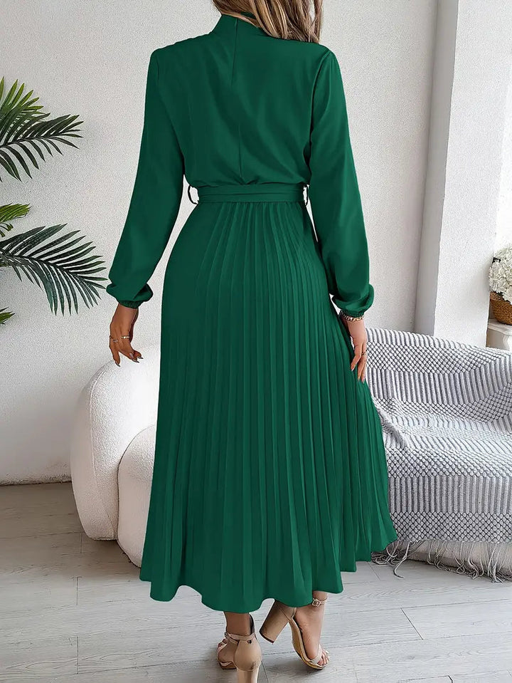 Chic Pleated Midi Dress | Women's Formal Dress