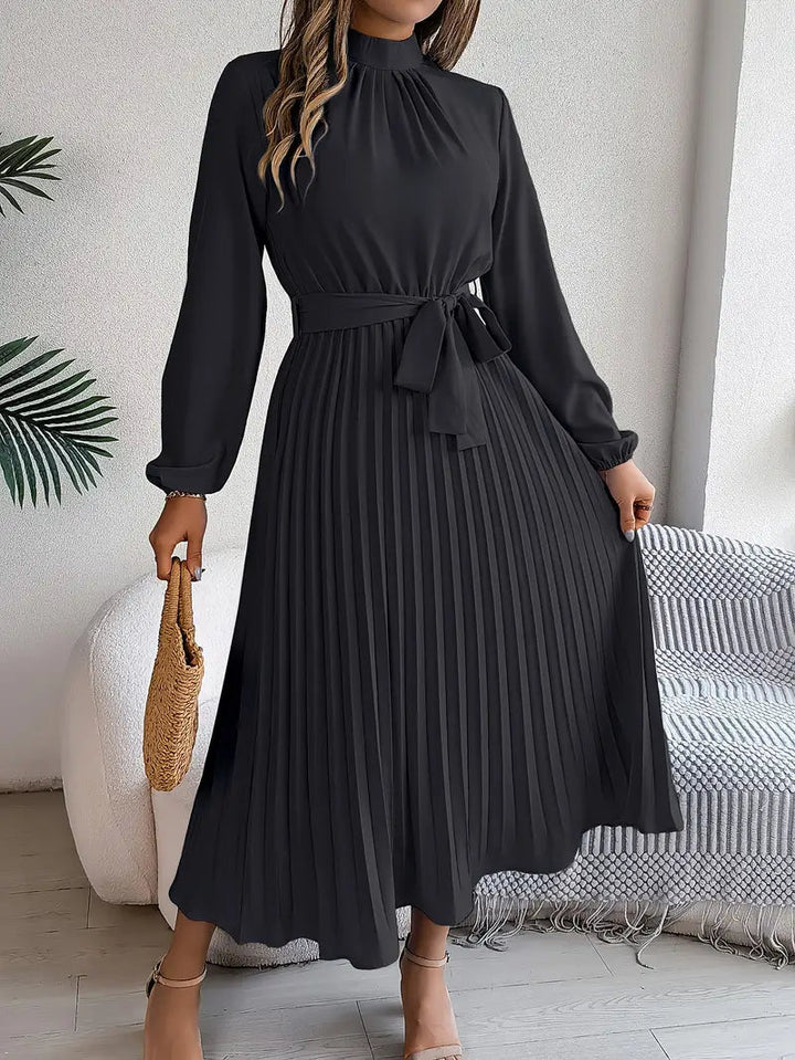 Chic Pleated Midi Dress | Women's Formal Dress