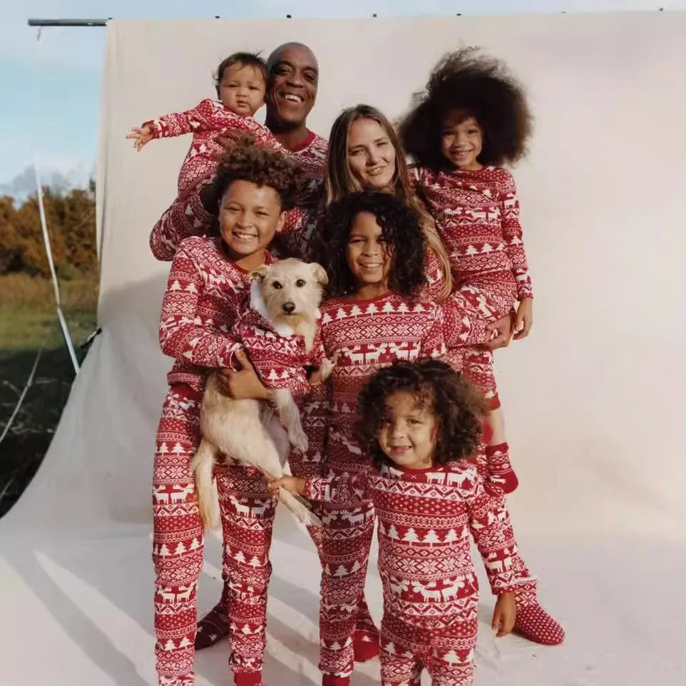 Christmas Family Matching Pajamas Set | Elk Print PJs