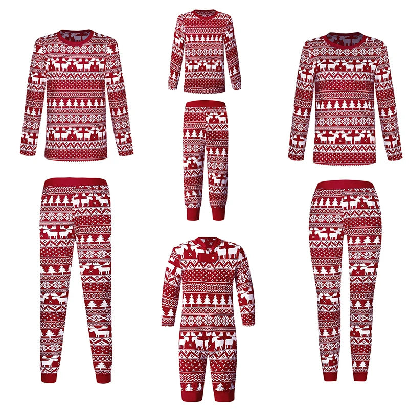 Christmas Family Matching Pajamas Set | Elk Print PJs