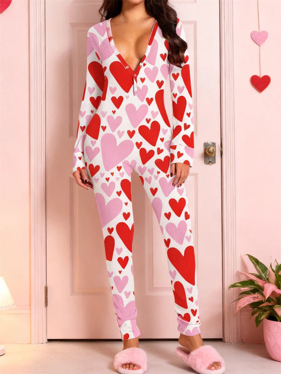 Christmas Pajama Jumpsuit | Women's Pajamas Set