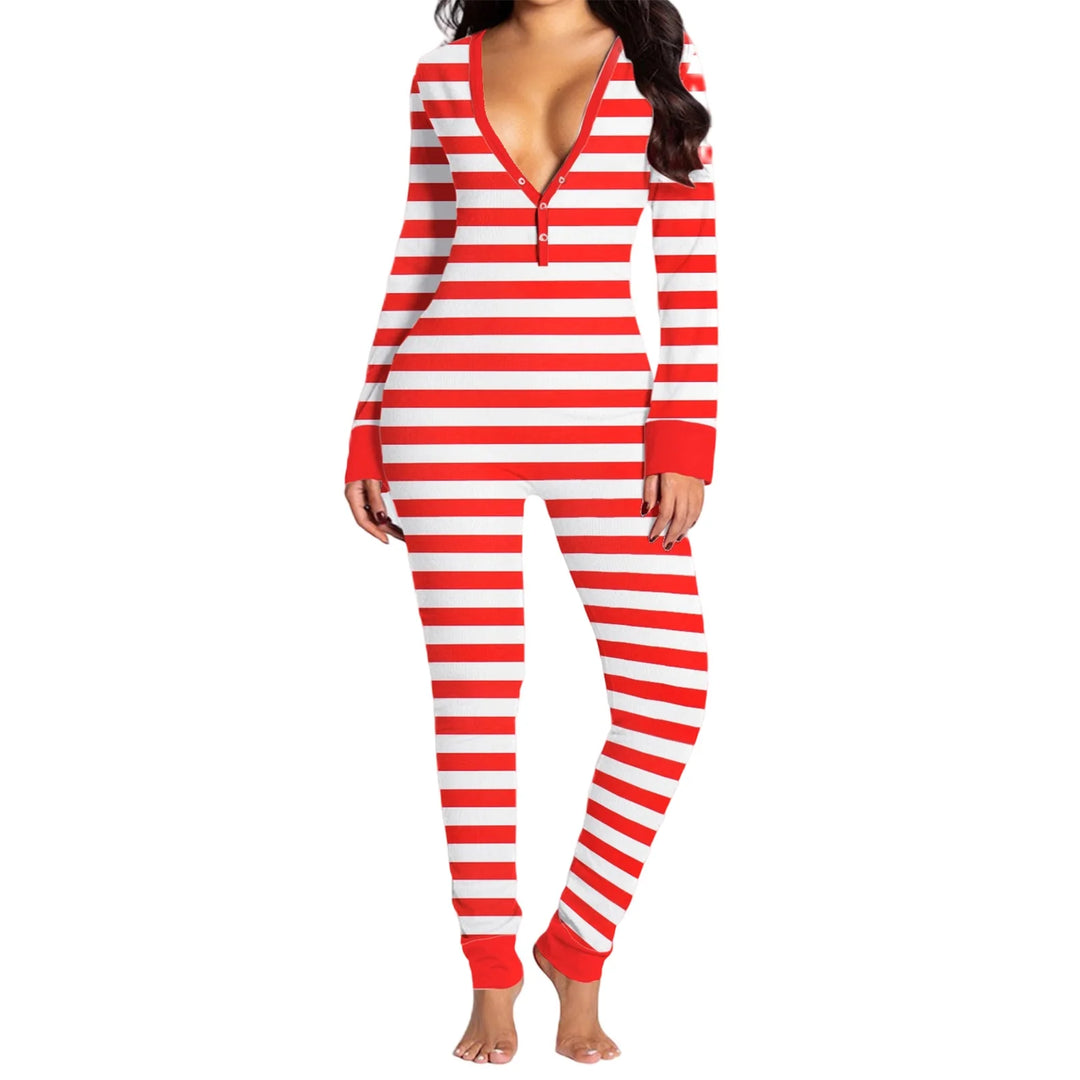 Christmas Pajama Jumpsuit | Women's Pajamas Set