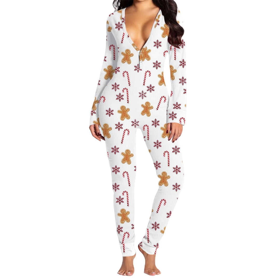 Christmas Pajama Jumpsuit | Women's Pajamas Set