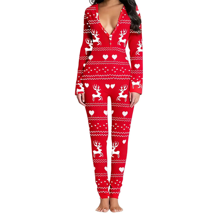 Christmas Pajama Jumpsuit | Women's Pajamas Set