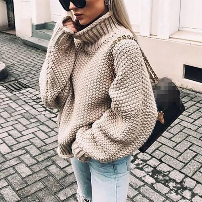 Chunky Knit Turtleneck Jumper | Women's Oversized Sweater
