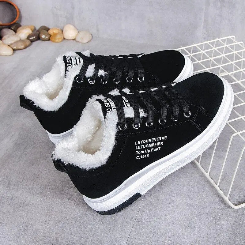 Chunky Sole Fleece Lined Sneakers | Winter Footwear