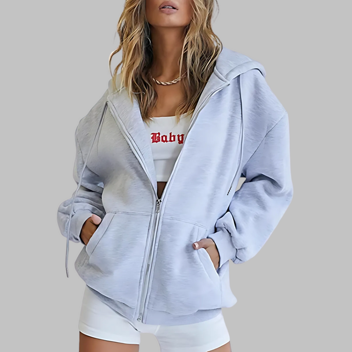 Classic Oversized Hooded Jacket | Zip Up Outerwear