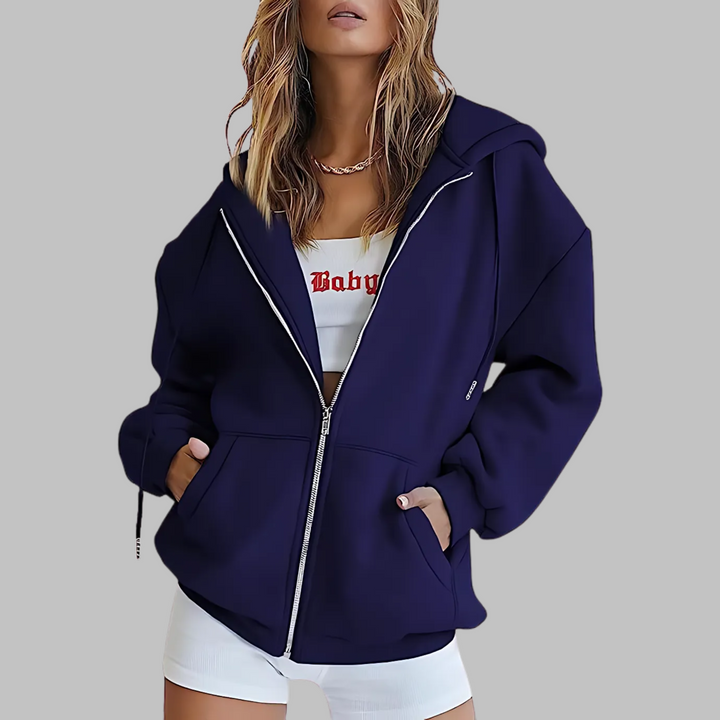 Classic Oversized Hooded Jacket | Zip Up Outerwear