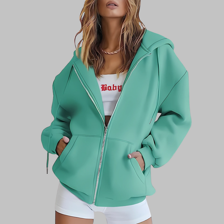 Classic Oversized Hooded Jacket | Zip Up Outerwear