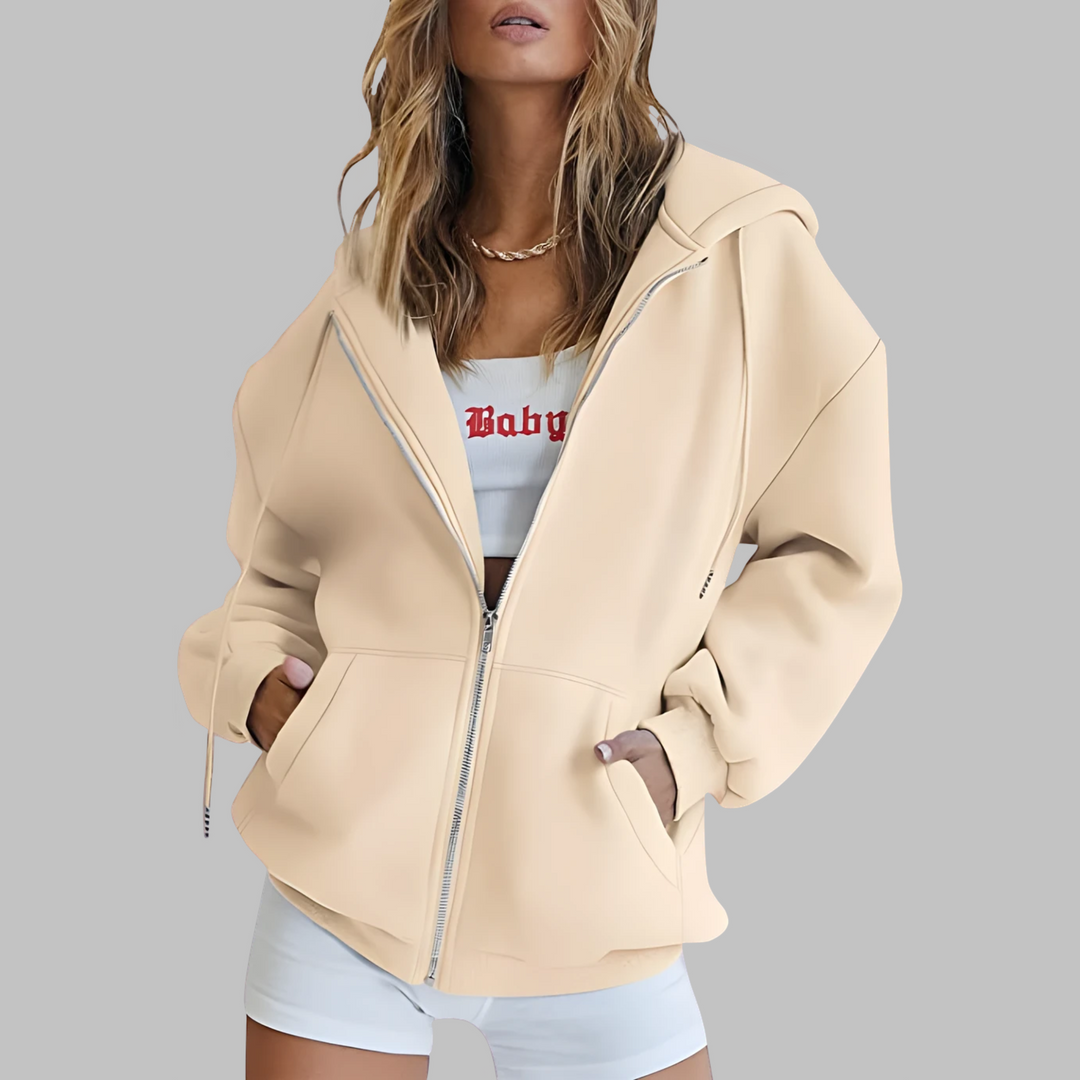 Classic Oversized Hooded Jacket | Zip Up Outerwear