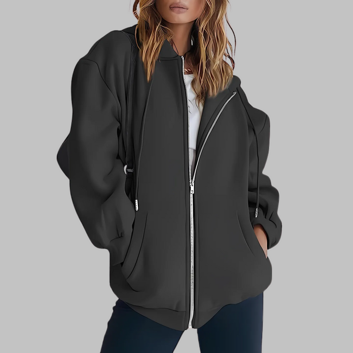 Classic Oversized Hooded Jacket | Zip Up Outerwear