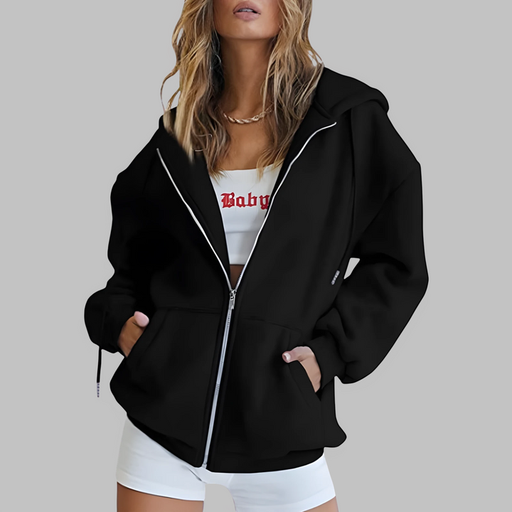 Classic Oversized Hooded Jacket | Zip Up Outerwear
