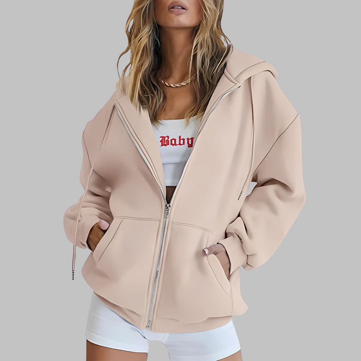 Classic Oversized Hooded Jacket | Zip Up Outerwear