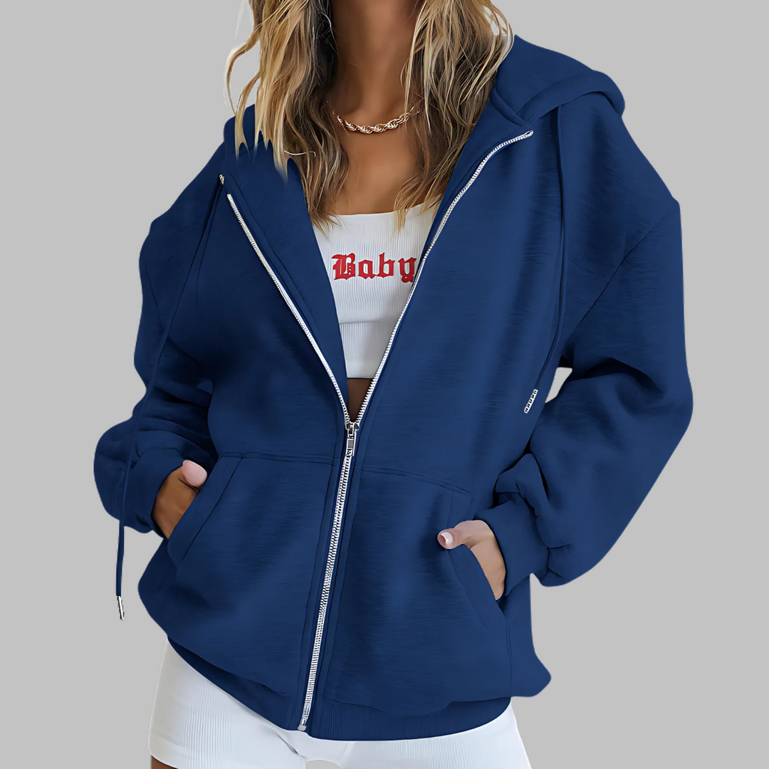 Classic Oversized Hooded Jacket | Zip Up Outerwear