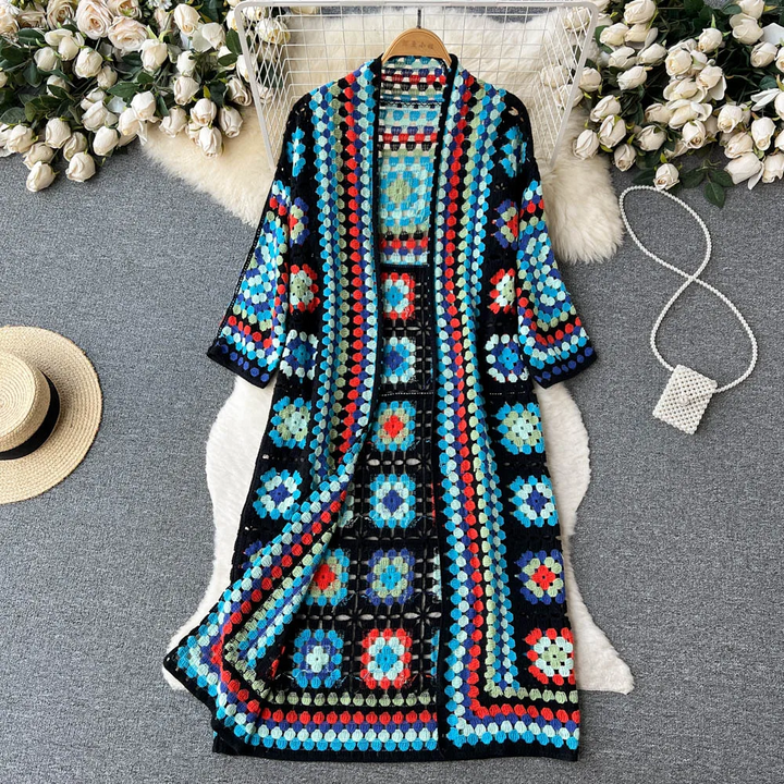 Colorful Knitted Cardigan | Cozy Cardigan Sweater for Women