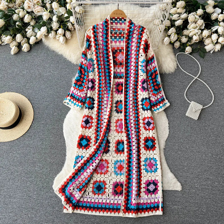 Colorful Knitted Cardigan | Cozy Cardigan Sweater for Women