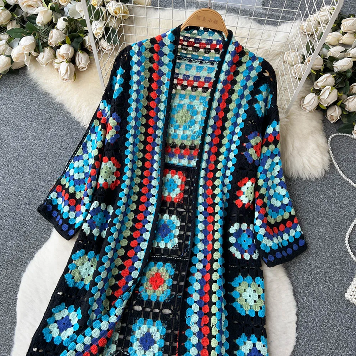 Colorful Knitted Cardigan | Cozy Cardigan Sweater for Women