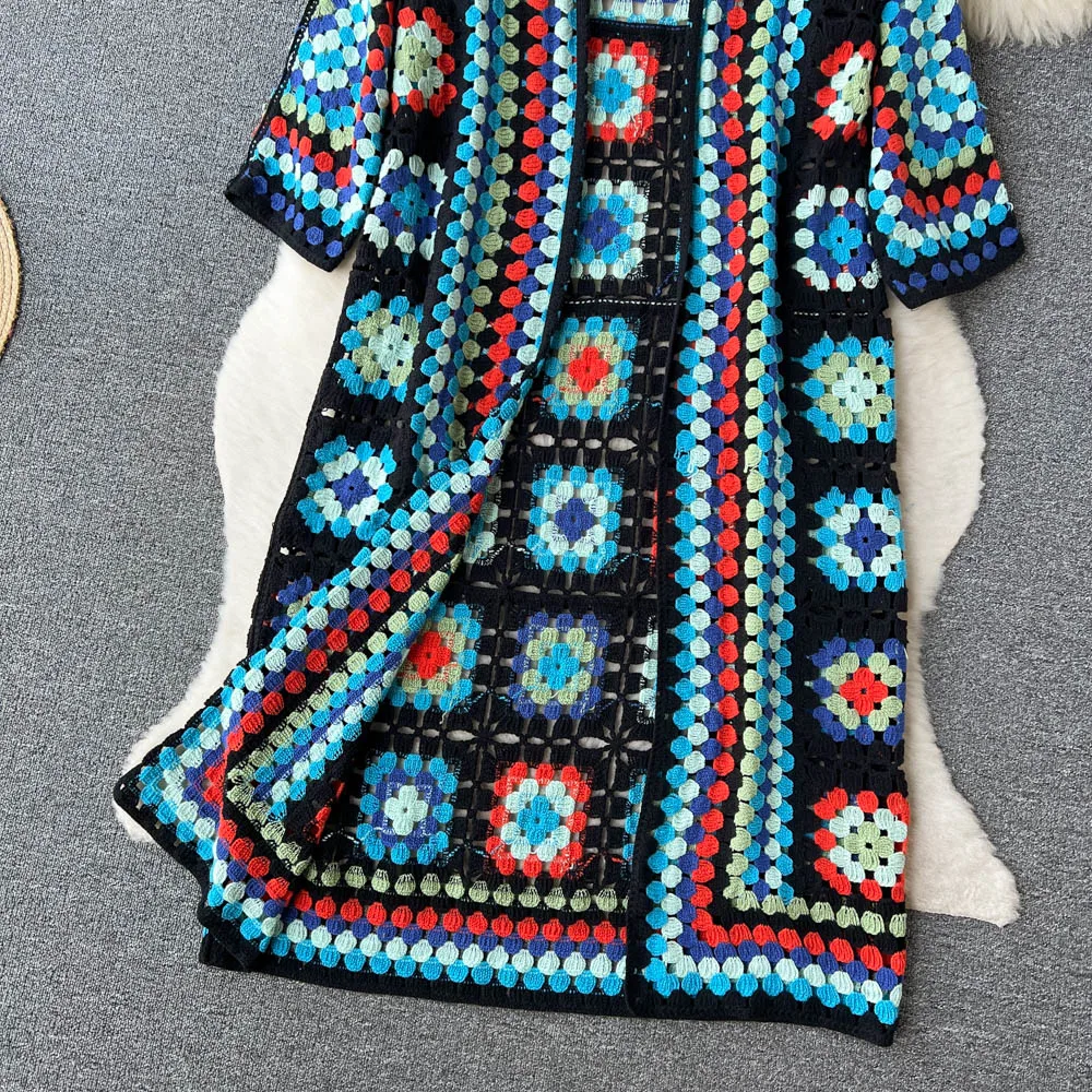 Colorful Knitted Cardigan | Cozy Cardigan Sweater for Women