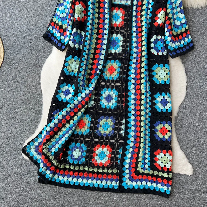 Colorful Knitted Cardigan | Cozy Cardigan Sweater for Women