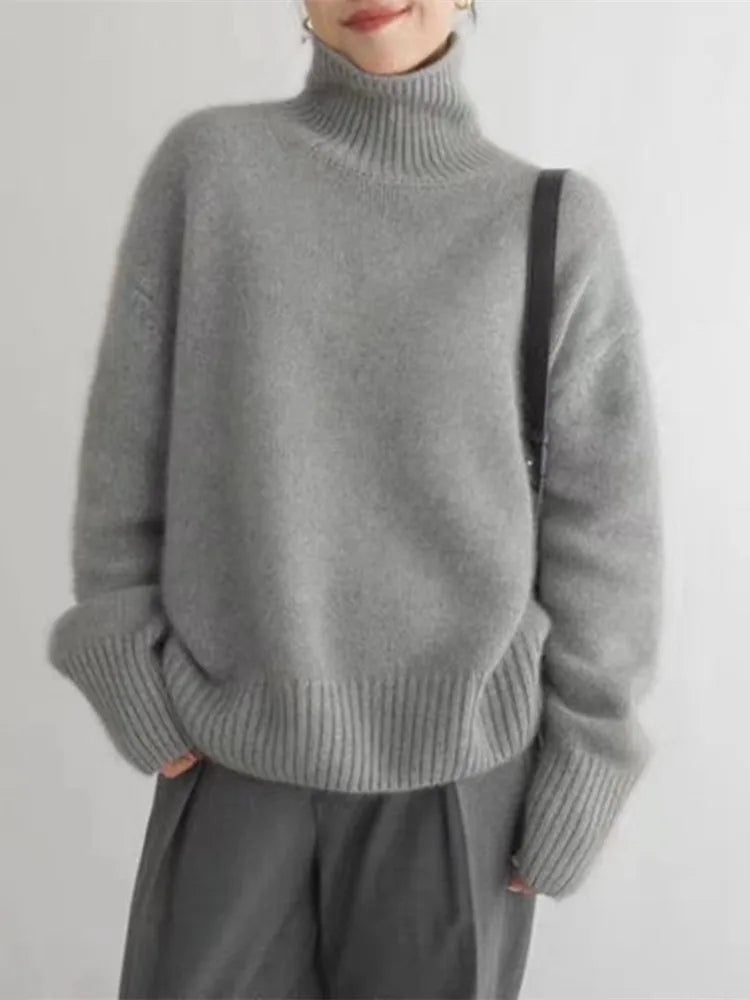 Lena | Comfortable, Knitted, Soft Turtleneck Sweater