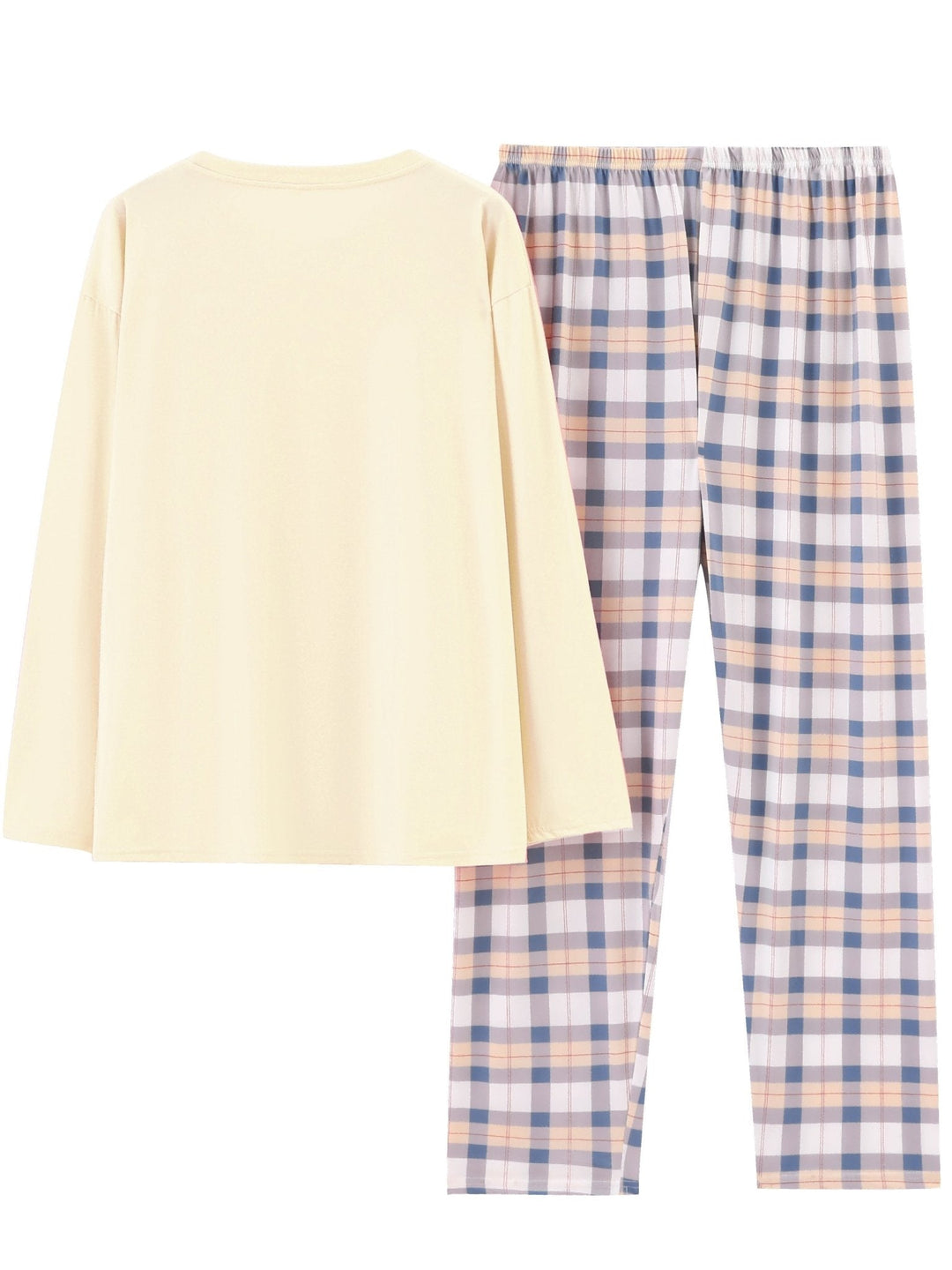 Cozy Elegance | Women's Pajama Set with Checkered Print