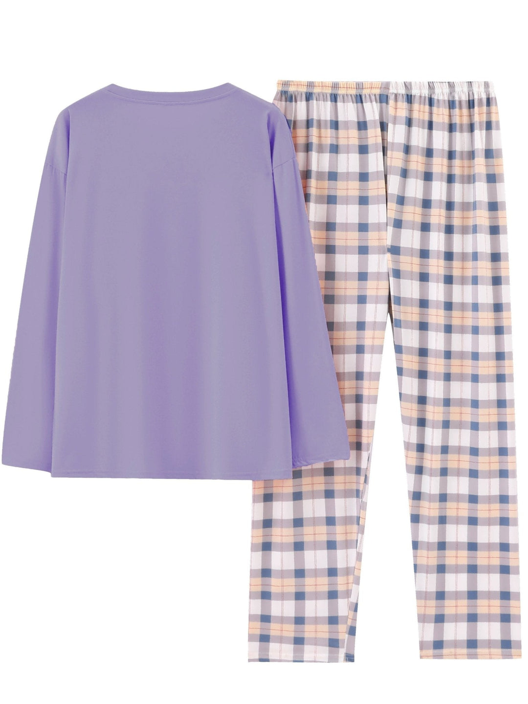 Cozy Elegance | Women's Pajama Set with Checkered Print