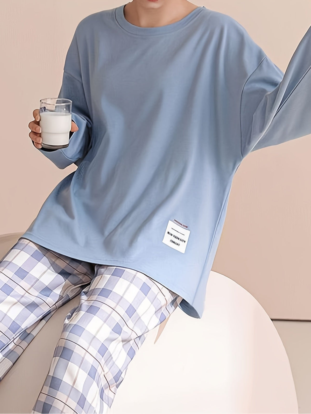 Cozy Elegance Pajama Set, women's checkered pajamas - view 7