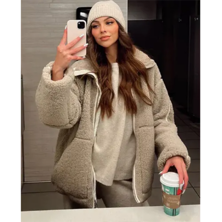 Cozy Loose Fit High Collar Women's Jacket | Winter Coats Women