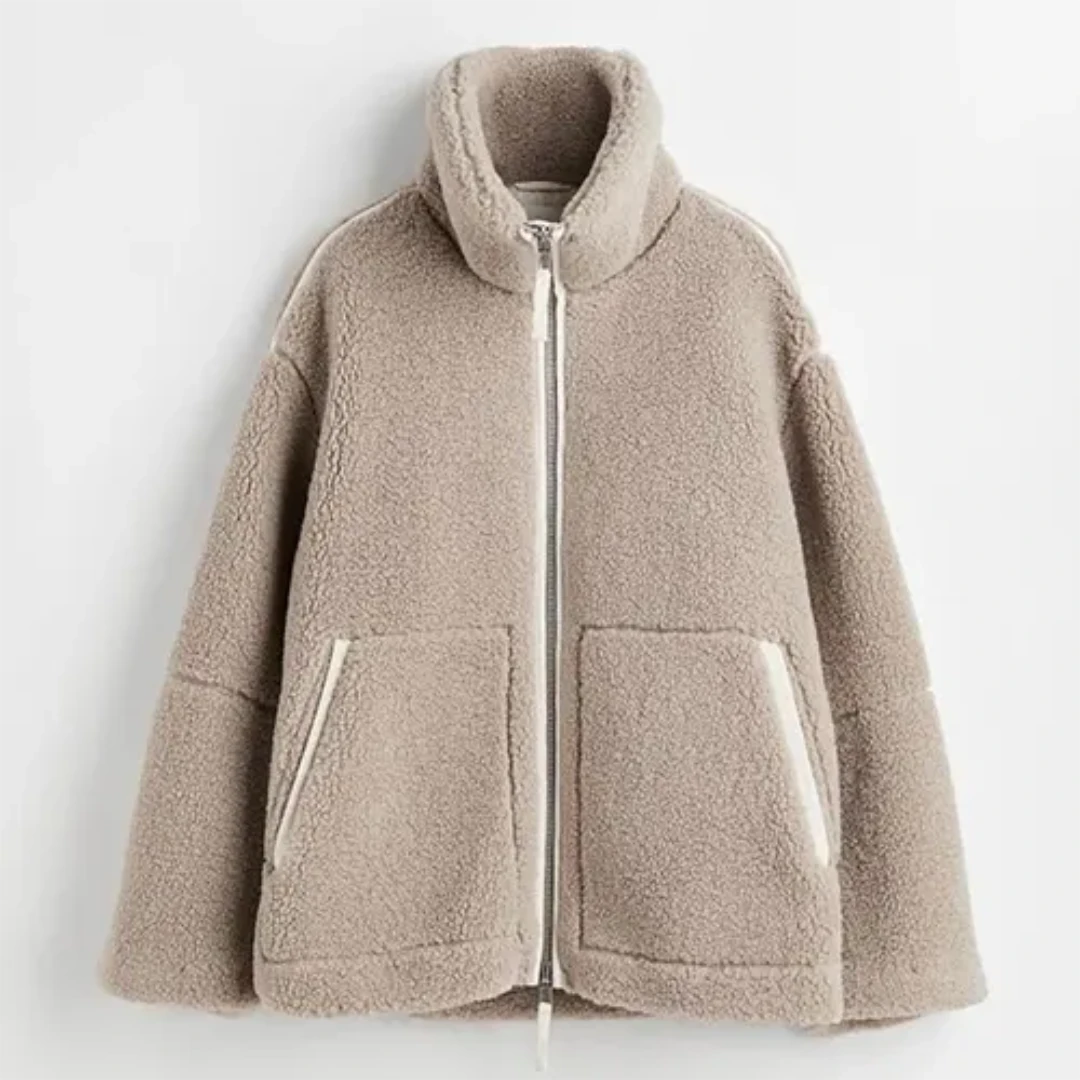 Cozy Loose Fit High Collar Women's Jacket | Winter Coats Women